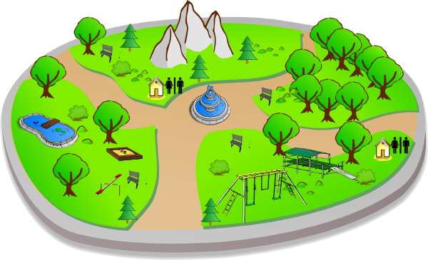 Country clip art at. Clipart park small park
