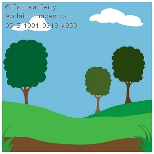 Outside clipart lanscape. Park in spring stock