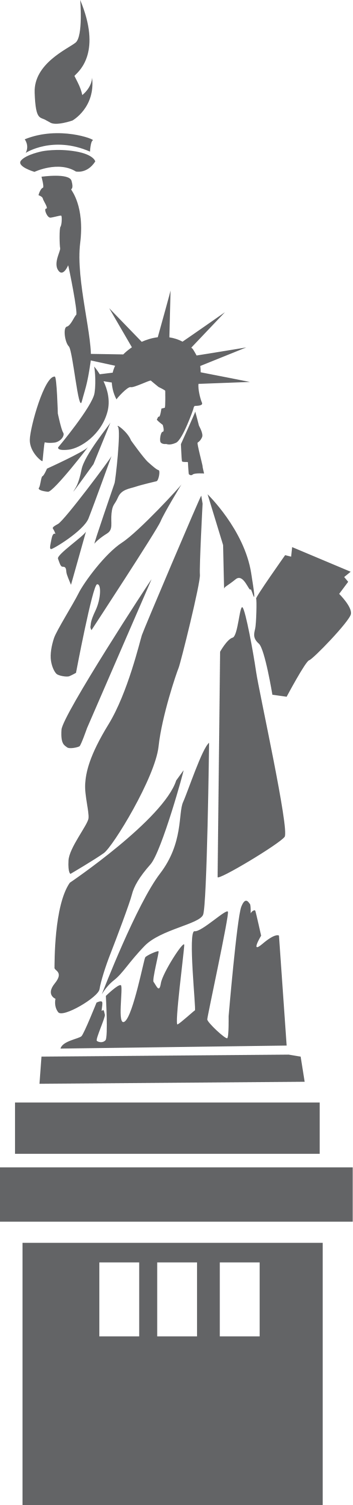 Clipart park statue. Illustration of the liberty