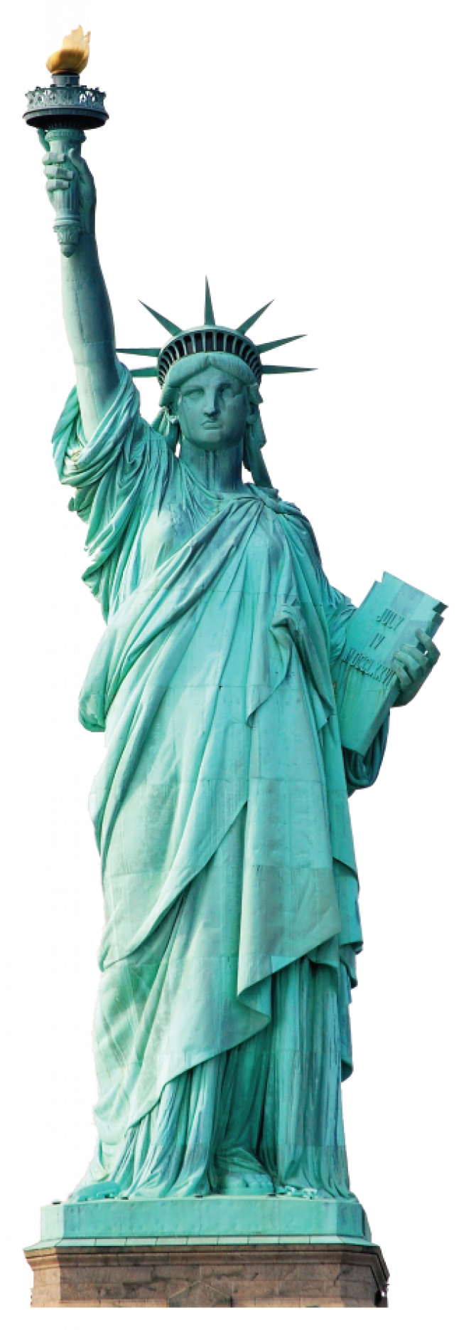 Muursticker van het vrijheidsbeeld. Clipart park statue