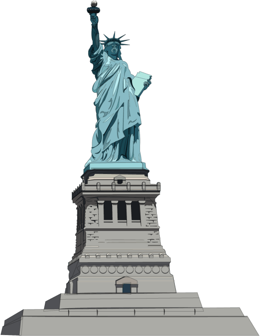Clipart park statue. Of liberty illustration transparent