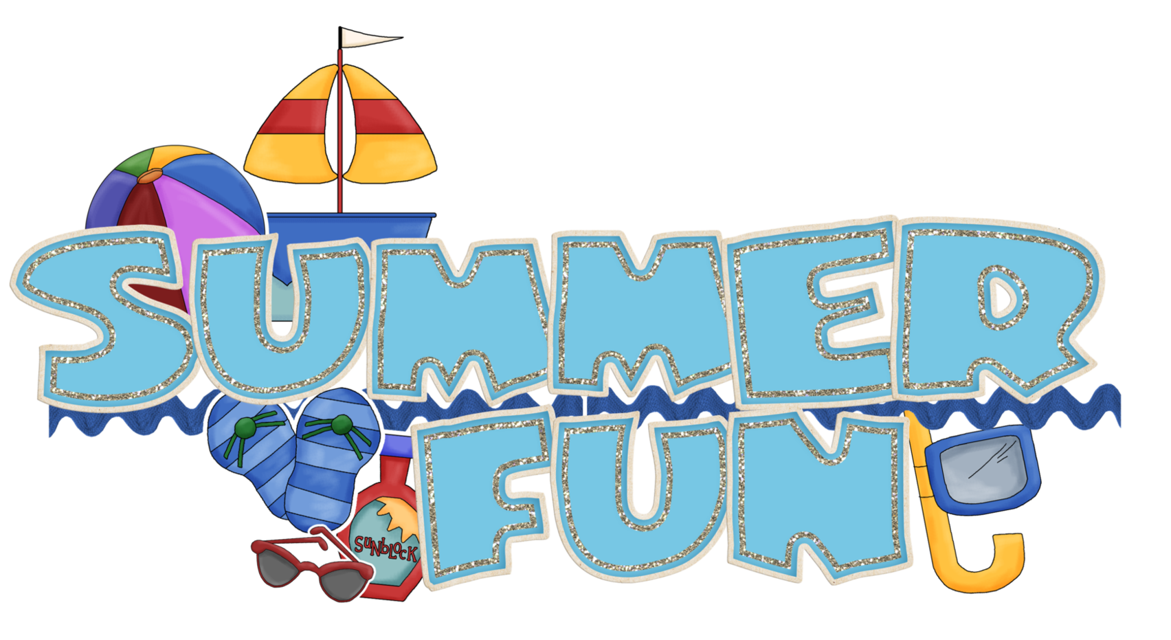 French clipart wordart. Unique summer vacation clip