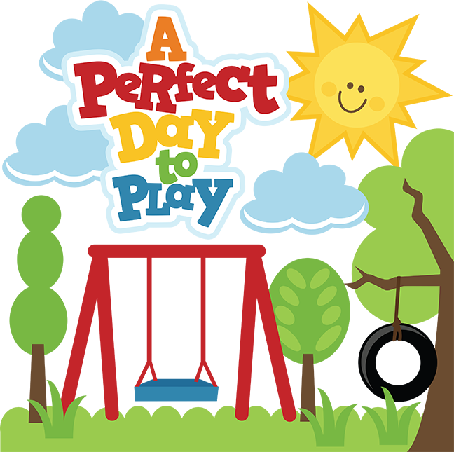 A perfect day to. Park clipart swing set