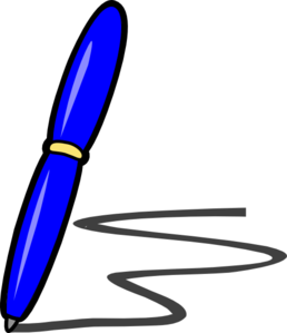 Blue . Clipart pen