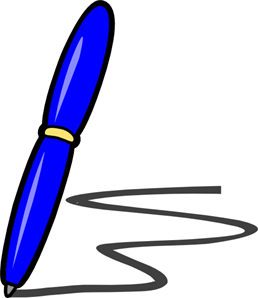 pen clipart blue pen