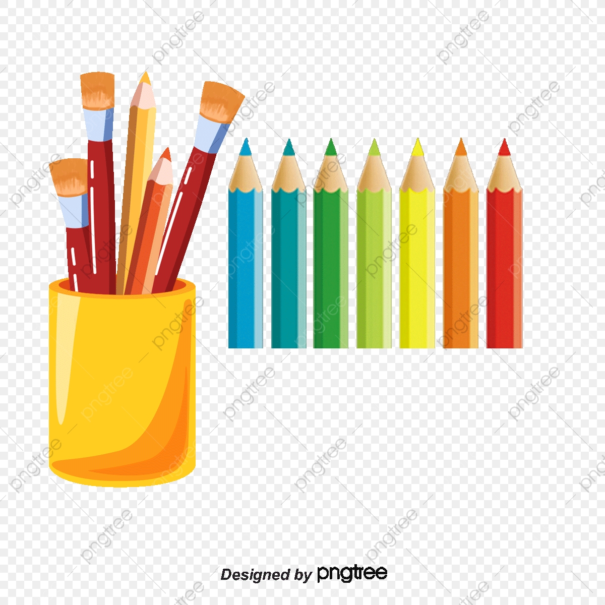 Clipart pen colour pen. Cartoon color colored pencils