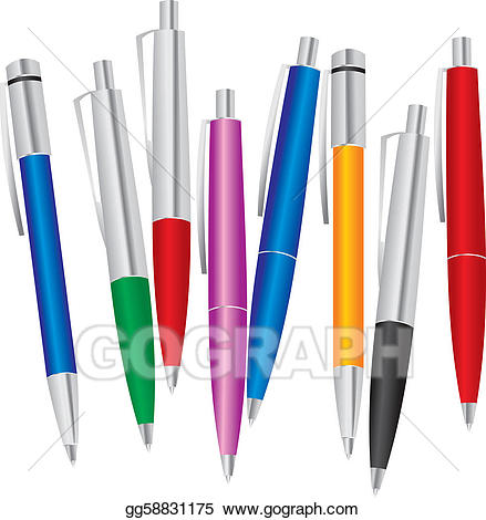 clipart pen coloured pen