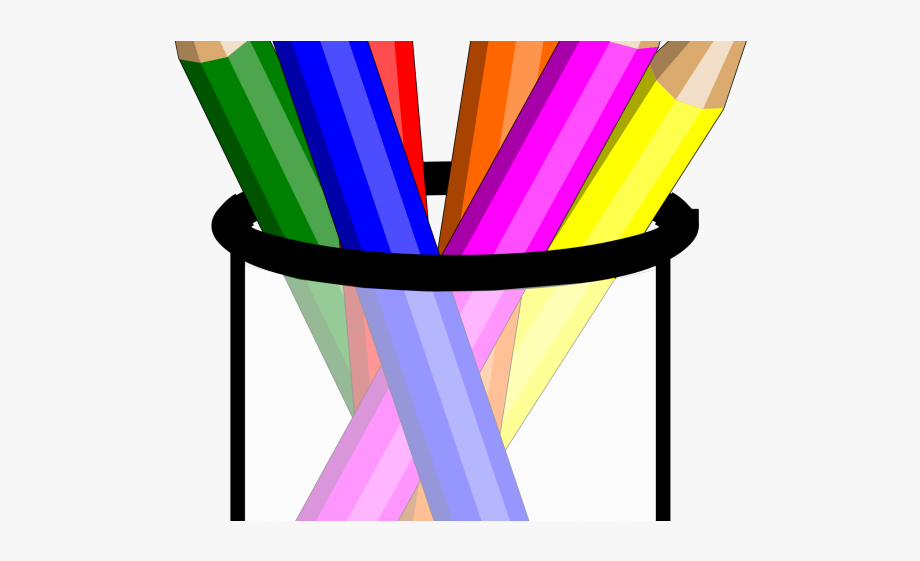 Pencil tub pens clip. Pen clipart colouring