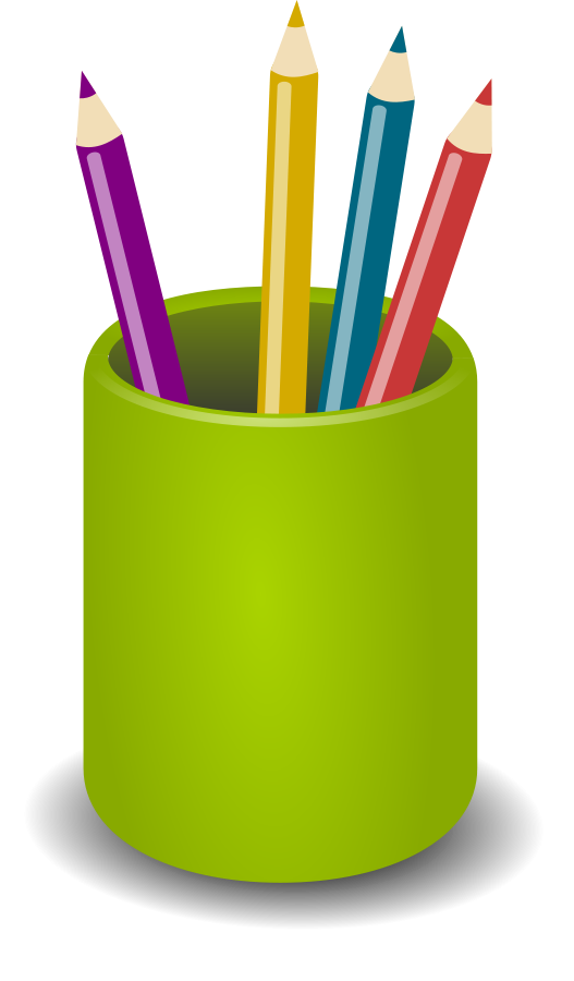 pencil clipart container