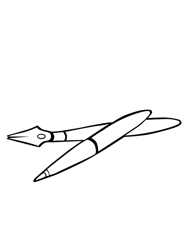 clipart pen colouring page