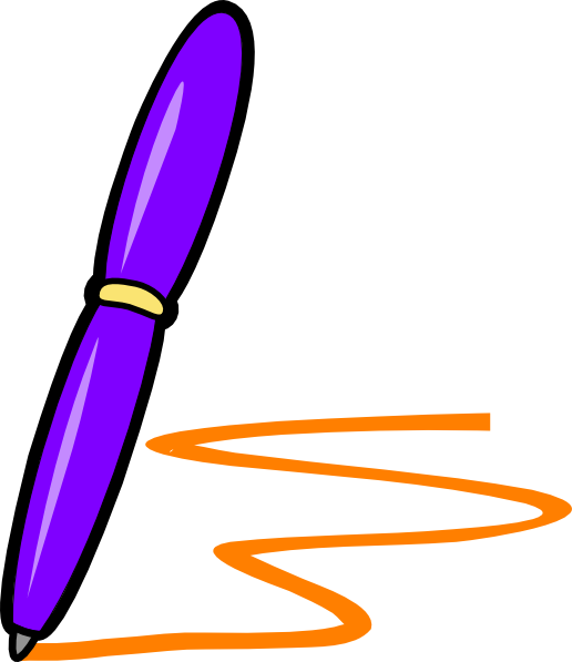 Writer clipart crumpled paper. Pen purple free on