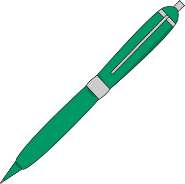 pen clipart green pen