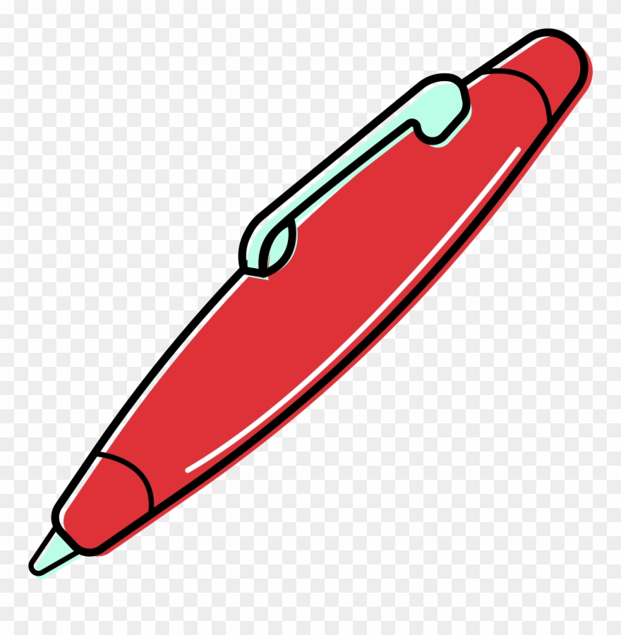 Pen clipart illustration. Stationery elements hand drawn