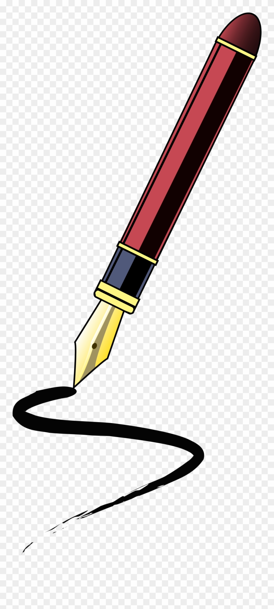 Pen clip art png. Handwriting clipart journalist
