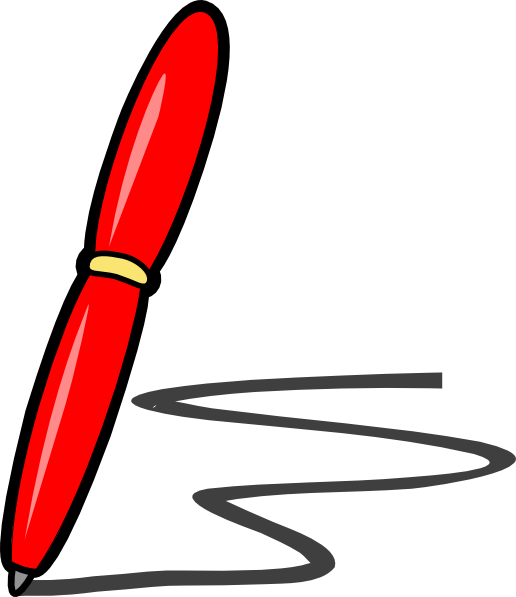 Pen clipart school. Red clipartix
