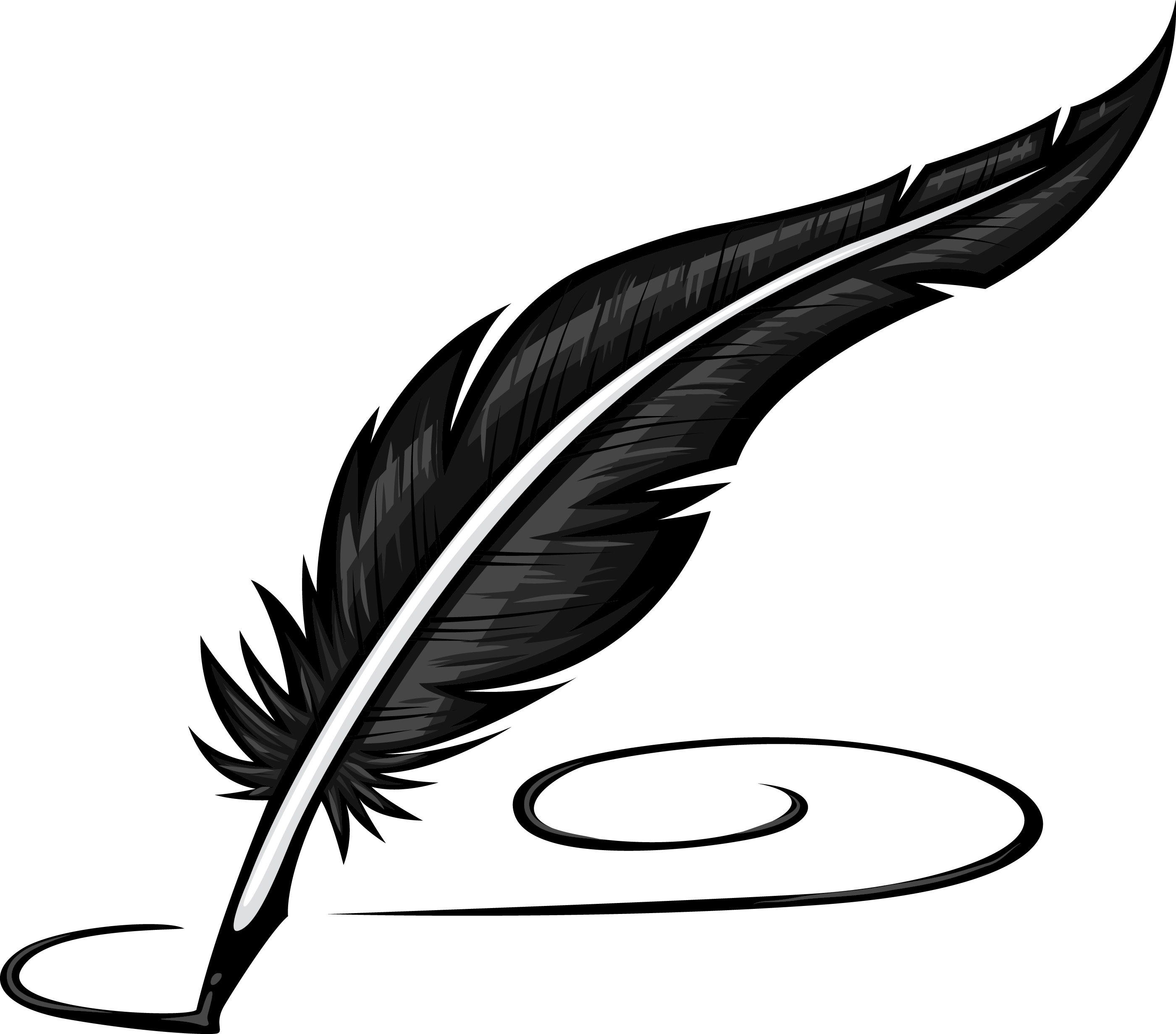 feathers clipart pencil