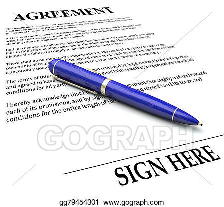 legal clipart signed document