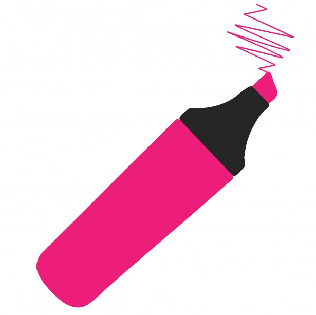 Pen free stock photo. Marker clipart pink highlighter