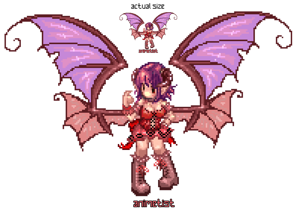 Clipart pen pixel art. Ro succubus by animetist