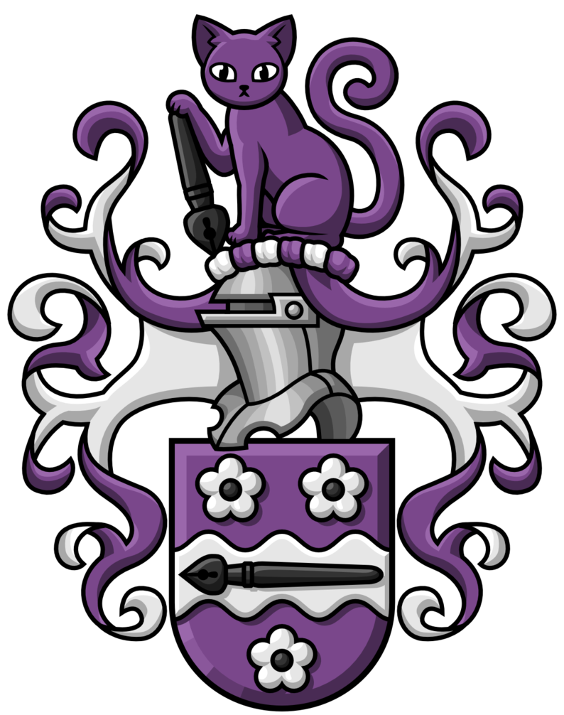 Clipart pen purple pen. Pens and blossoms by