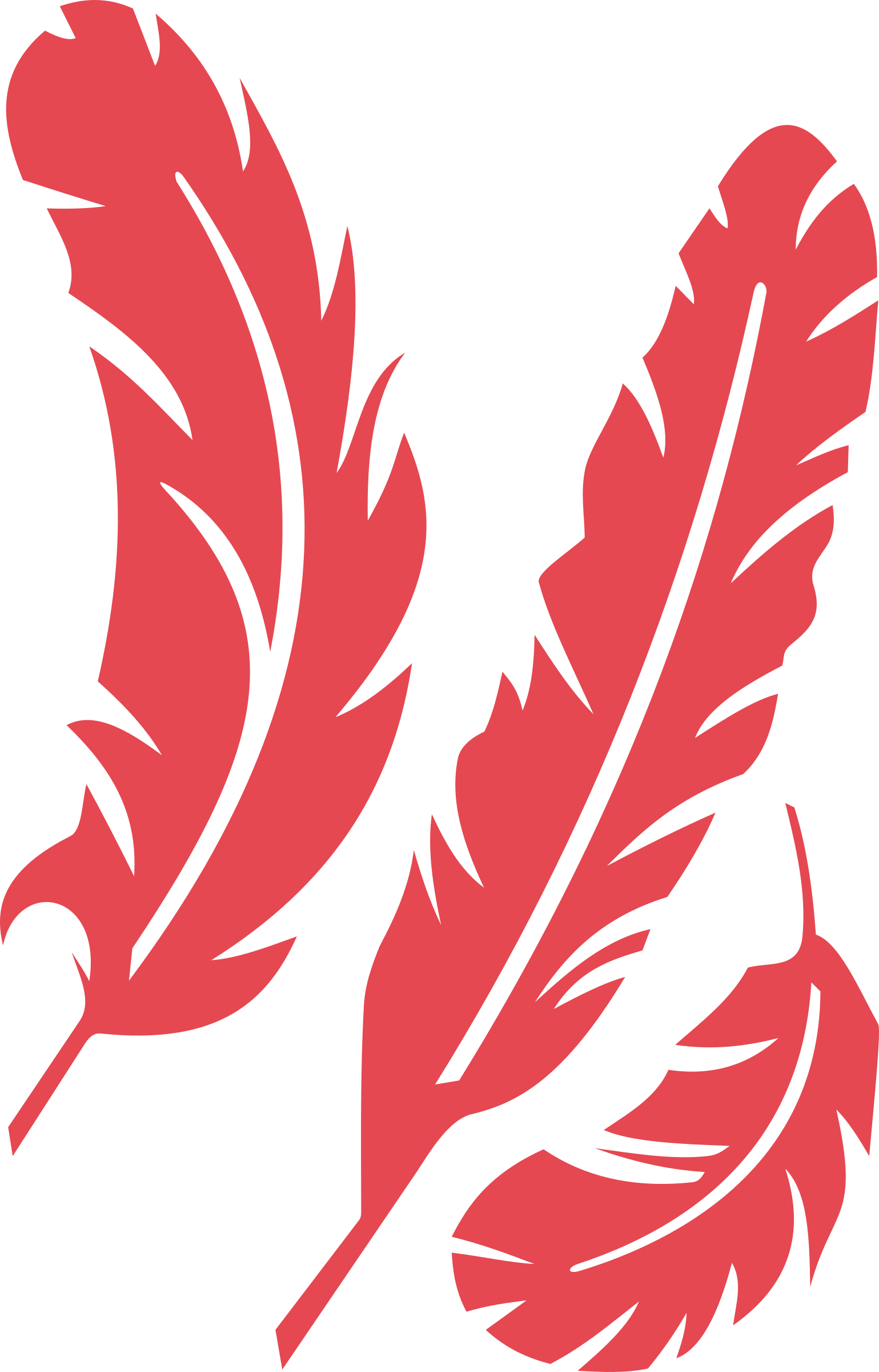pen clipart red feather