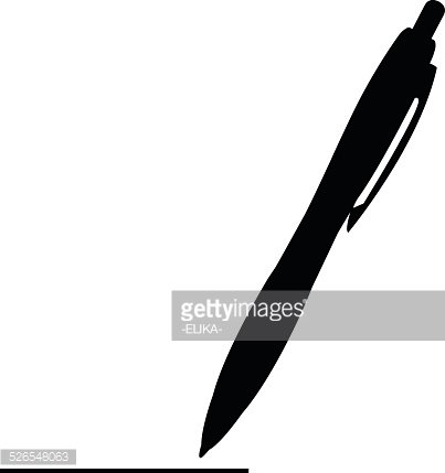 clipart pen silhouette