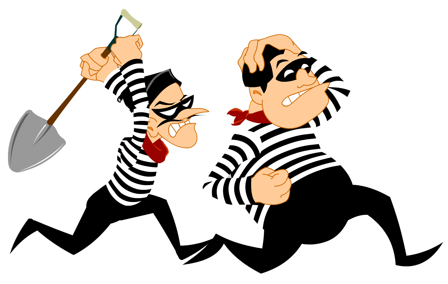 Thief swallows watches lighters. Clipart pen six