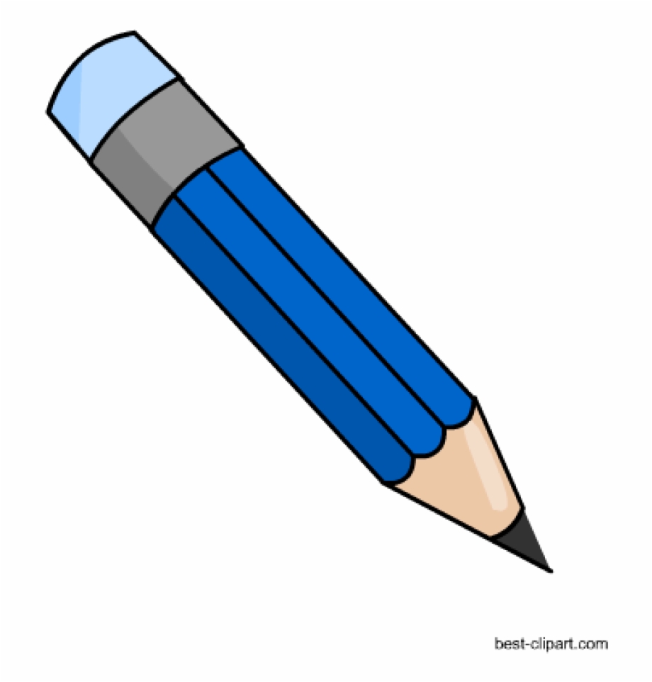 clipart pencil blue