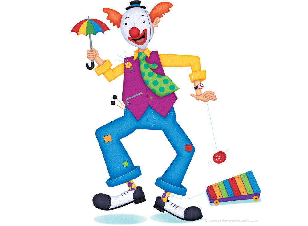 Clipart pencil doodle. Alphabet clown yellow studio