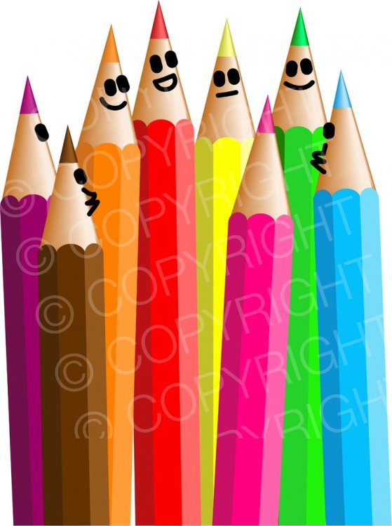 pencils clipart group
