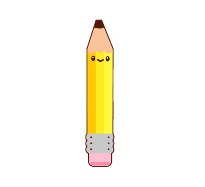 kawaii clipart pencil