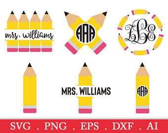 Download Pencil Monogram Svg Free Layered Svg Cut File