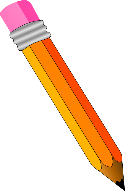 Clipart pencil orange. Medium image png 