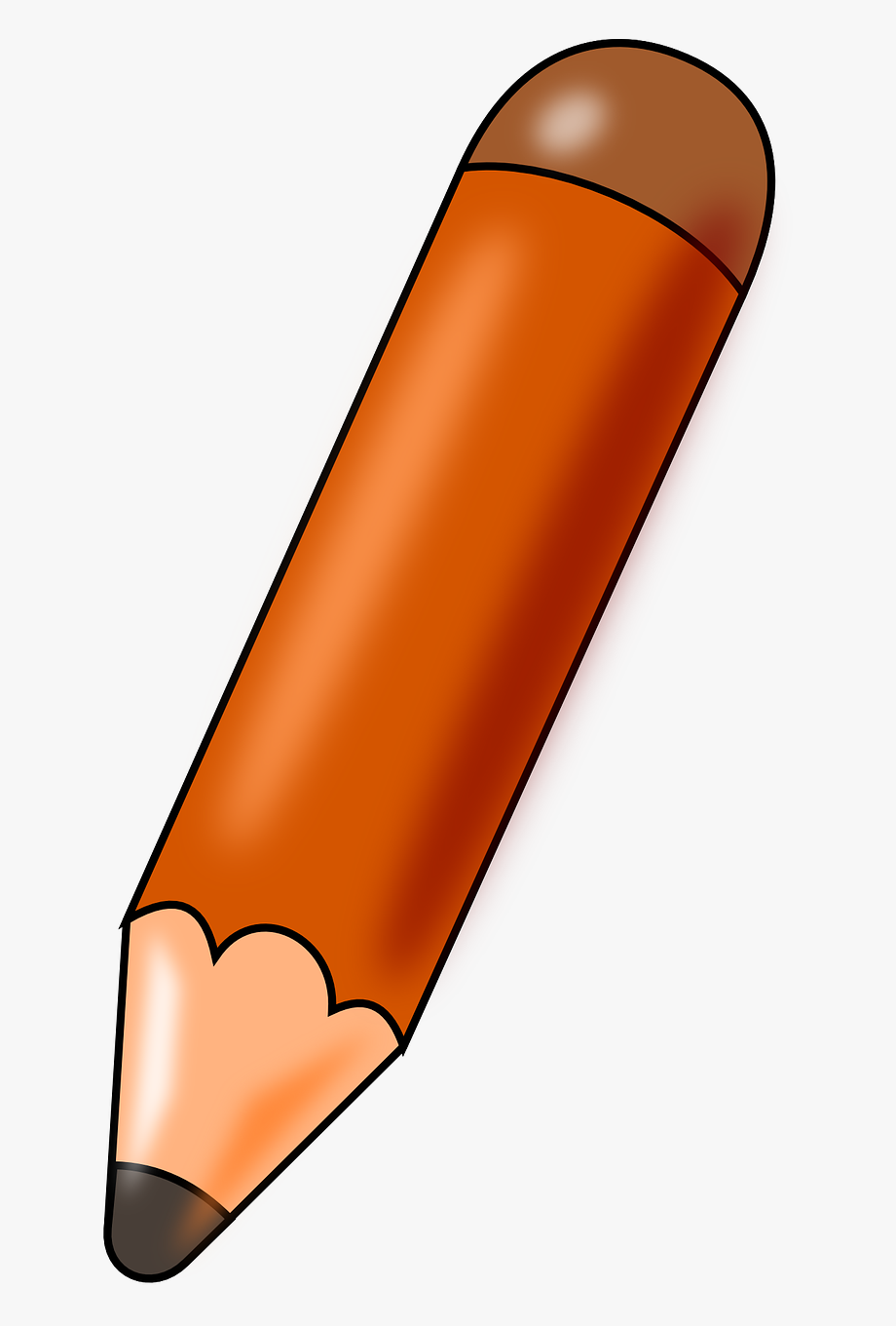pencils clipart orange