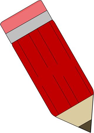 pencil clipart red