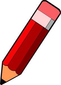 pencil clipart red