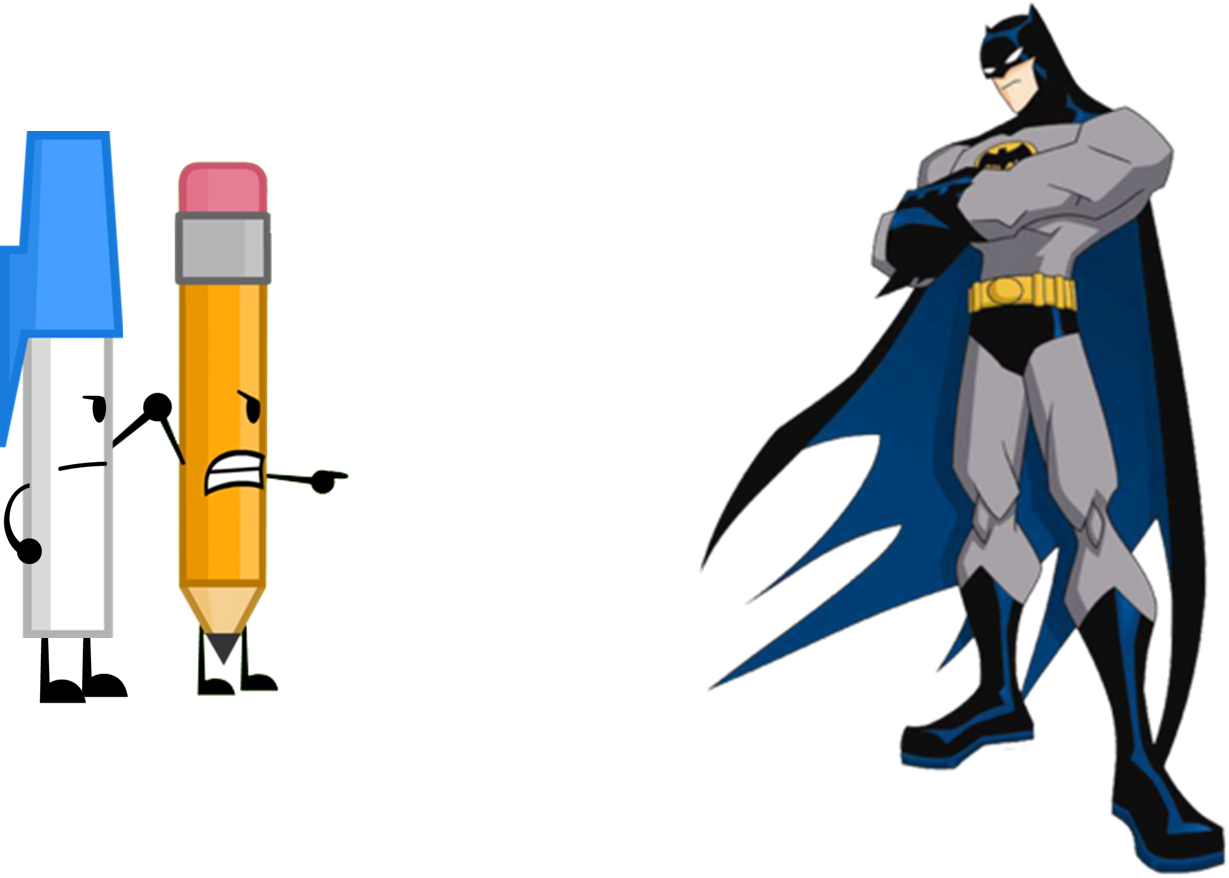 clipart pencil superhero