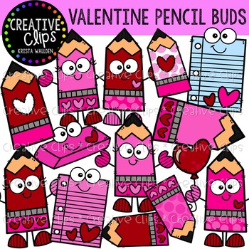 Pencil buds creative clips. Pencils clipart valentine