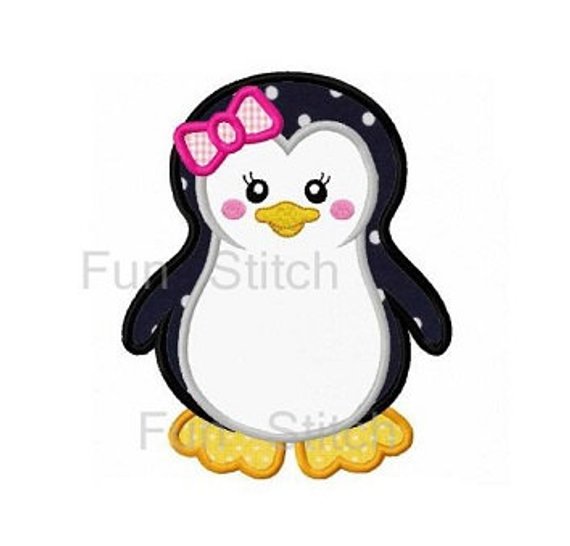 clipart penguin applique