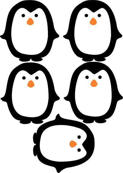 Clipart penquin printable. Penguin wrapping penguins birthday