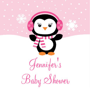 Clipart penguin baby shower. Napkins zazzle 