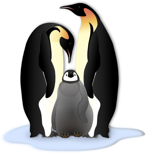 Picture clipart penguin. Family clip art at
