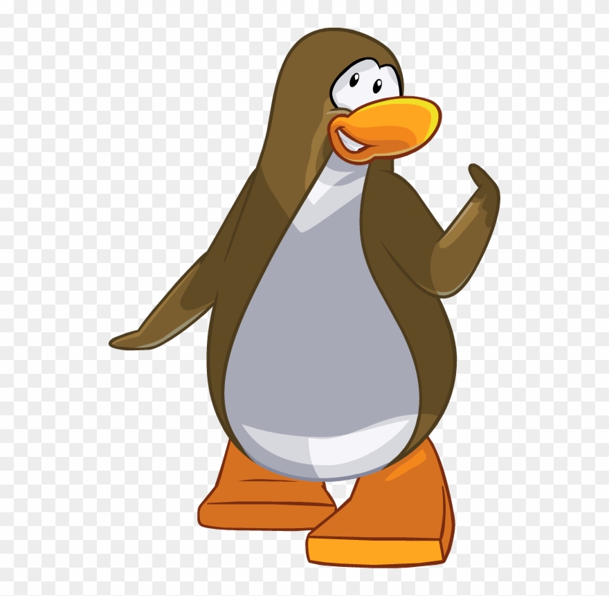 clipart penguin brown