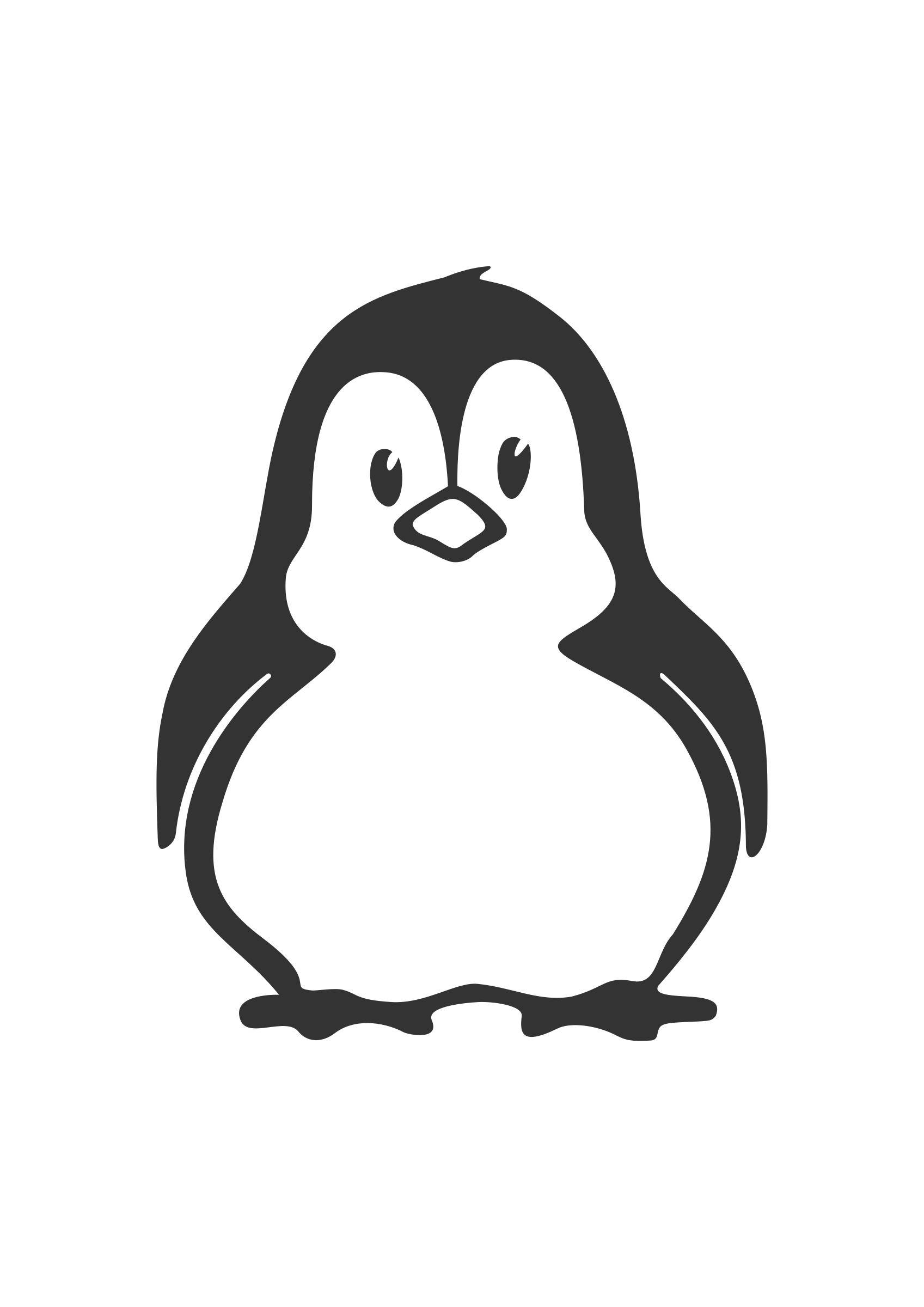 penguin clipart simple