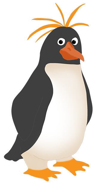 penguin clipart colored