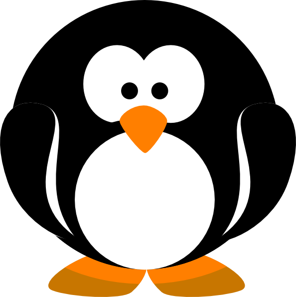 clipart penguin grey