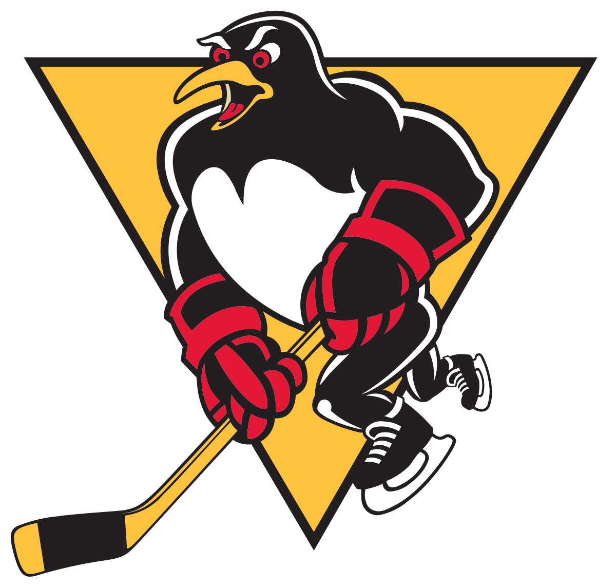 clipart penguin hockey