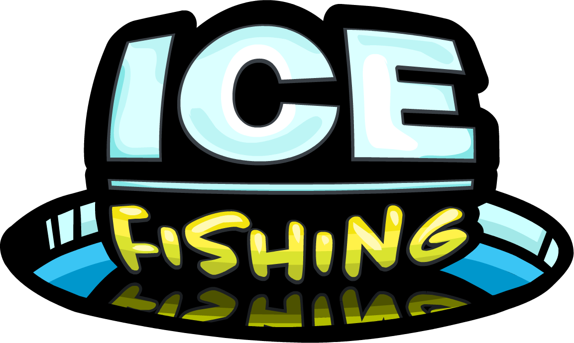 clipart penguin ice fishing