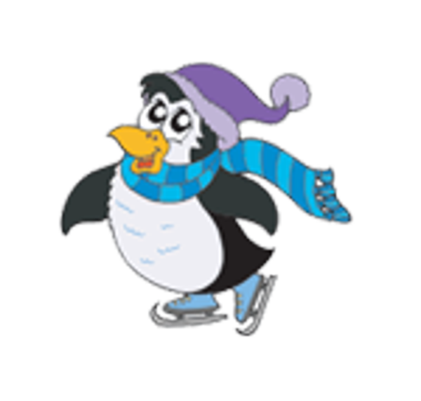 clipart penguin ice skating