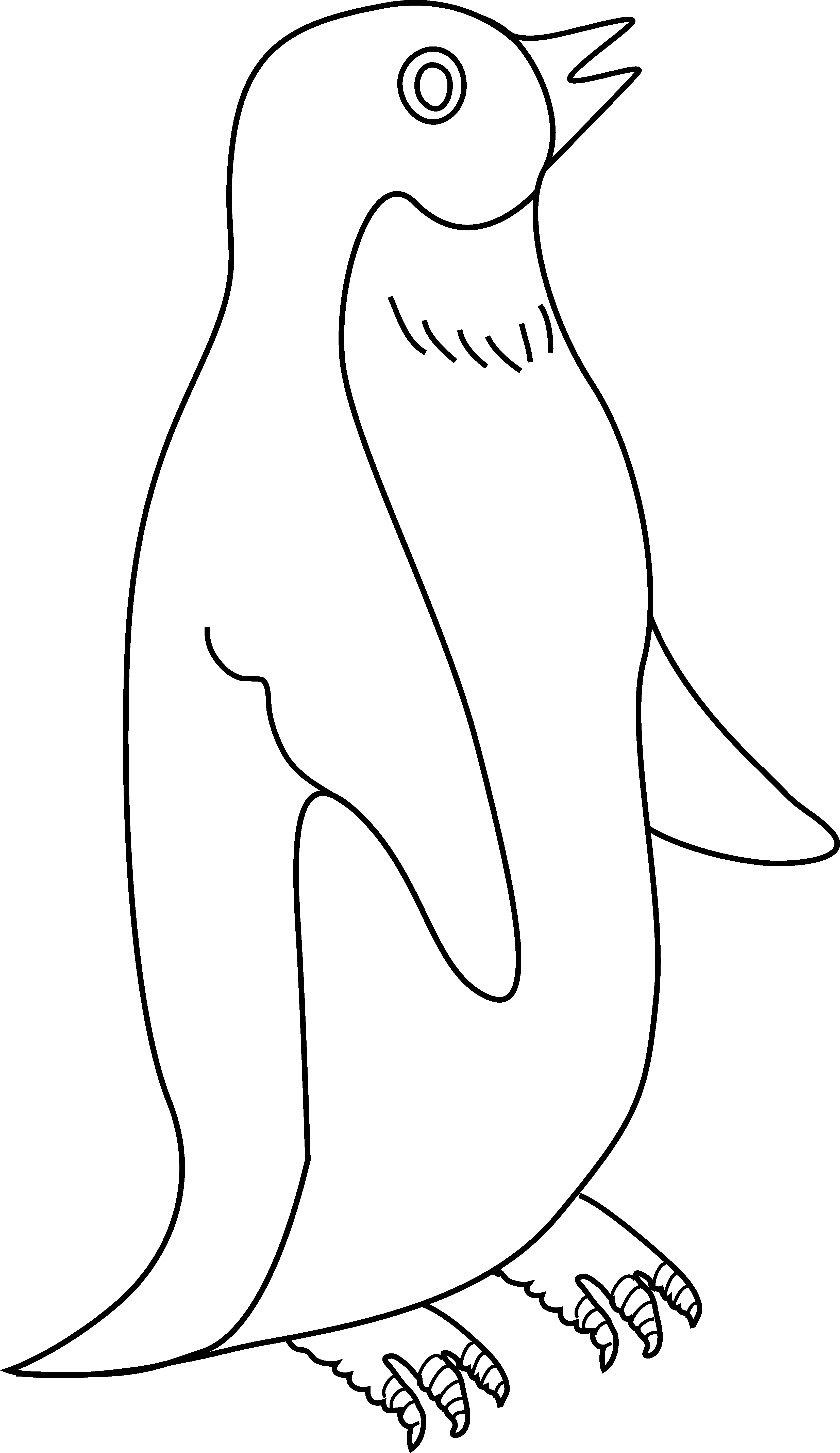Penguin coloring page free. Clipart penquin 3 animal